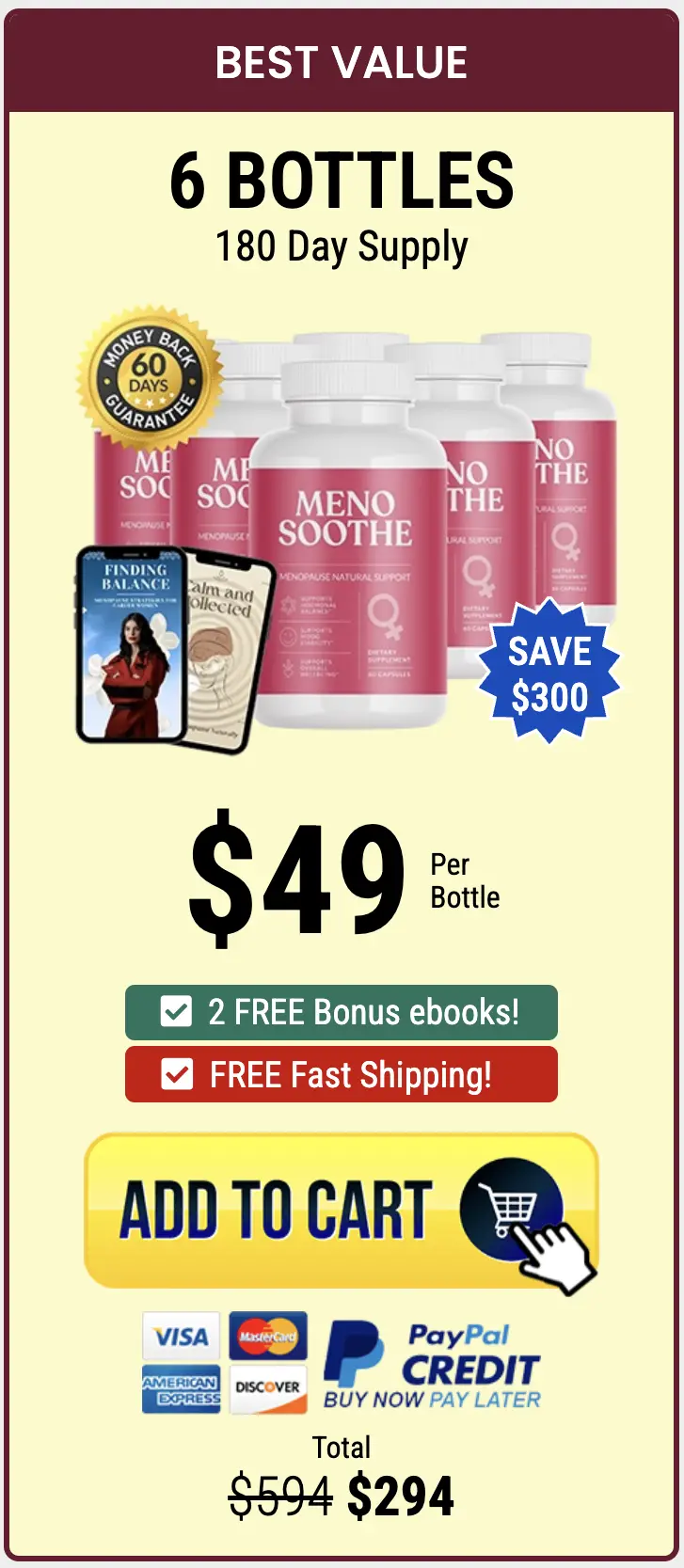 Menosoothe menosoothe 6 bottles